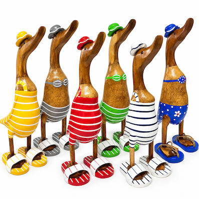 40cm Bikini Wooden Duck Assorted